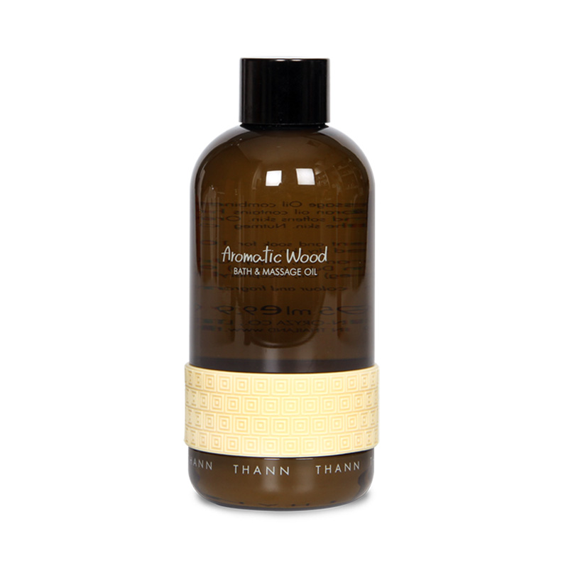 Aromatic Wood Bath & Massage Oil with Rice Bran Oil, Orange and Nutmeg Essential Oils 295 ml